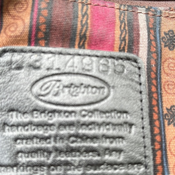 Large Brighton Drawstring  Suede Bag with silver accents. Beautiful and Durable - Picture 5 of 17